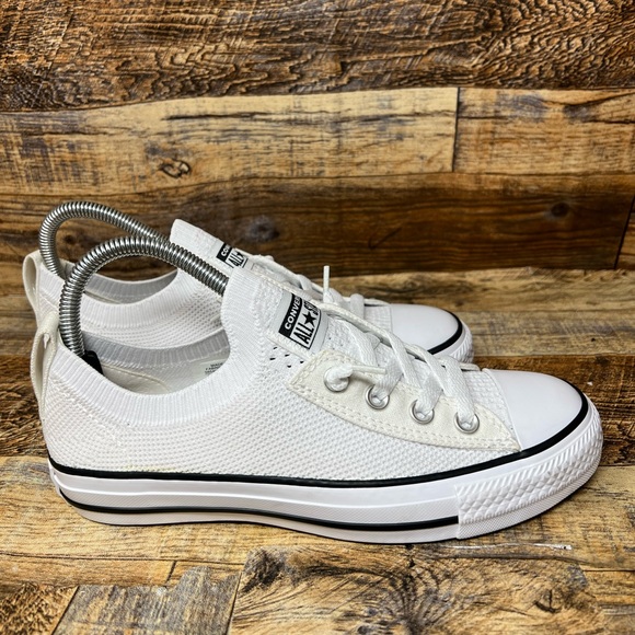 Converse Chuck Taylor All Star 565490F Shoreline Knit White/Black Shoes Size 6.5 - Picture 4 of 8